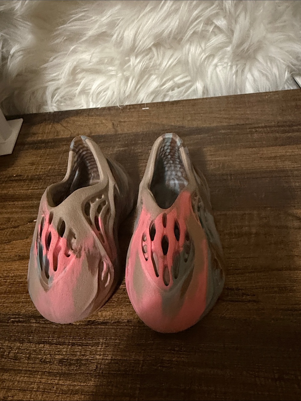 Yeezy Kids Foam Clog in Pink and Brown Gradient